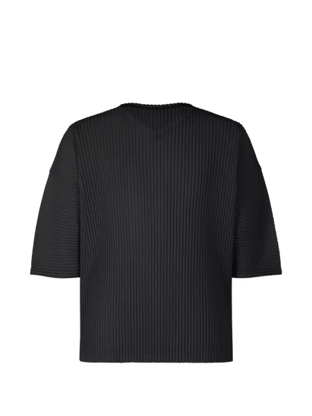 Marškinėliai Homme Plissé Issey Miyake v formos iškirpte juoda