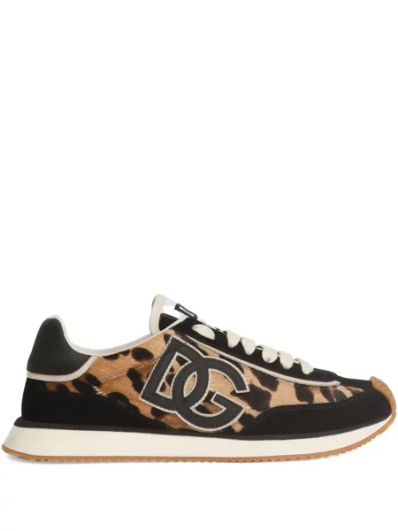 Sneakerși Dolce & Gabbana cu imagine cu model leopard negru