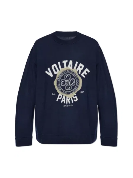 Sweter Zadig & Voltaire wełniany niebieski