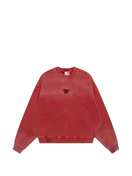 Hanorac crewneck Aape By A Bathing Ape cu decolteu rotund roșu
