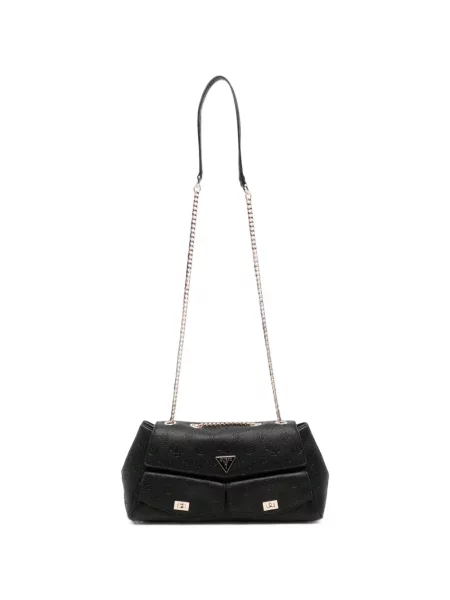 Colier Guess cu bretele cu autograf negru