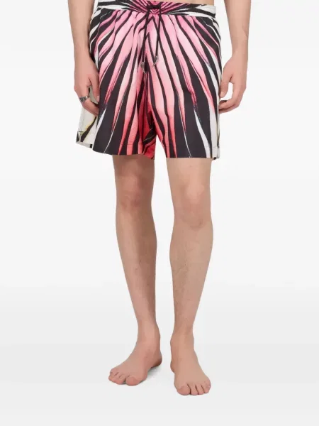Slip de baie Roberto Cavalli cu imagine cu cordon negru