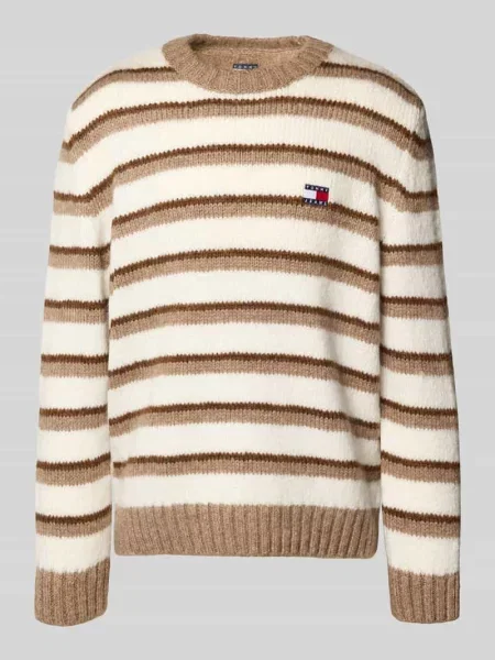 Sweter o kroju regular fit z dzianiny z dodatkiem wełny z alpaki Tommy Hilfiger beżowy