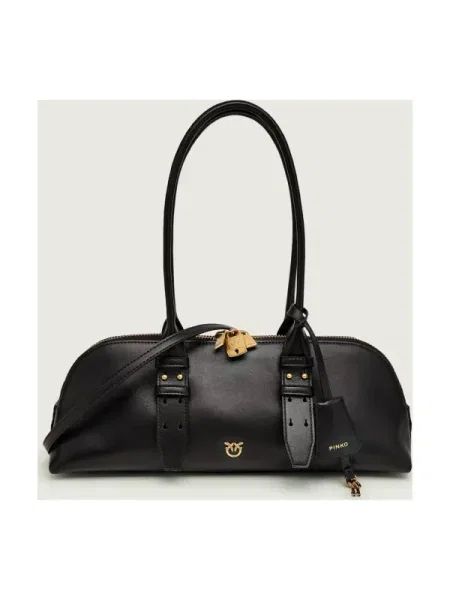Geanta de piele Pinko din piele negru