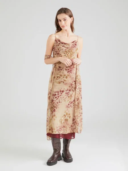 TOPSHOP Ruha / világosbarna / rozsdavörös / cseresznyepiros bézs