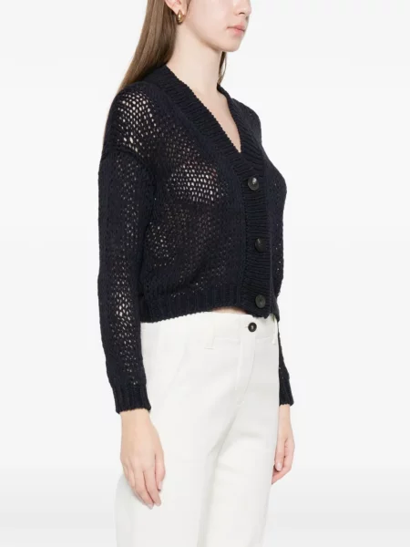 Cardigan Roberto Collina cu decolteu în V albastru