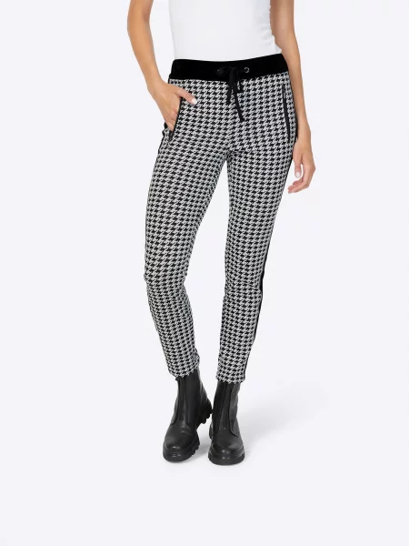 Heine Pantaloni negru alb