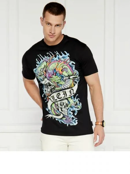 Philipp Plein Póló Tattoo fekete