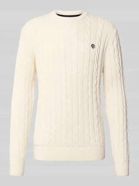 Sweter z dzianiny o kroju slim fit z czystej bawełny Mcneal