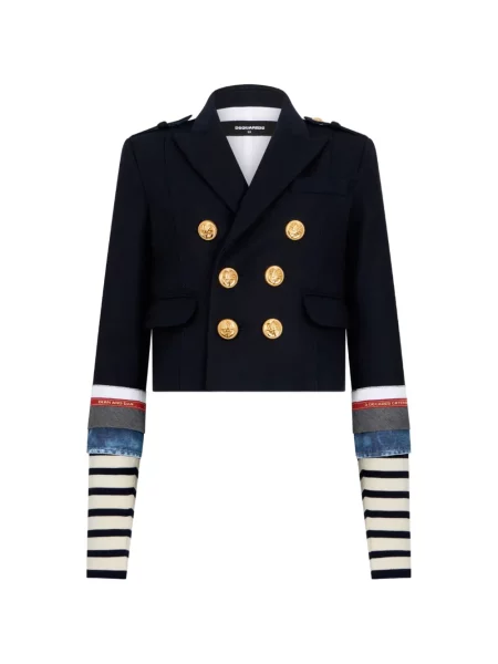 Sacou Dsquared2 de lână albastru
