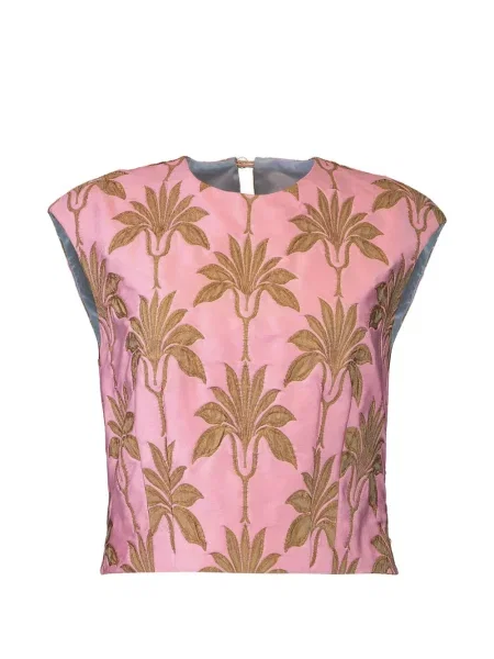 Cămașă Odeeh fără mâneci cu model floral roz