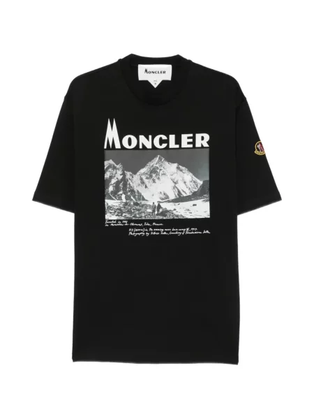 Koszulka Moncler z nadrukiem czarna