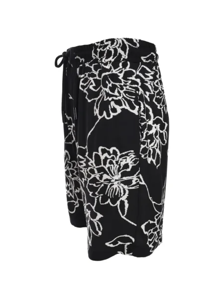 Květinové bermudy Gaelle s potiskem černé