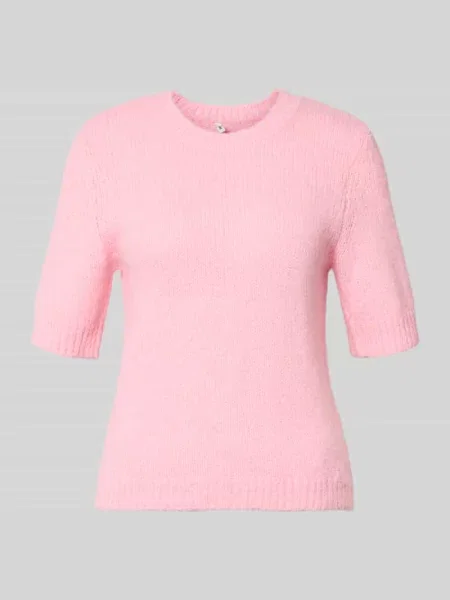 Sweter z dzianiny o kroju regular fit z dodatkiem wełny model ‘STARLA’ Only różowy