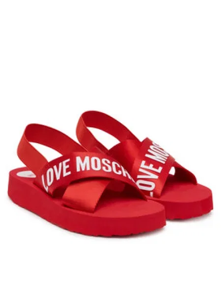 LOVE MOSCHINO Sandály červená