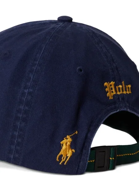 Μικρός κασκέτο Polo Ralph Lauren με χαμηλή μέση υφαίνω διαγωνίως πράσινο