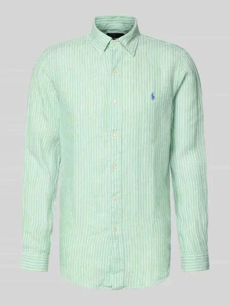 Koszula casualowa o kroju regular fit z czystego lnu Polo Ralph Lauren zielona