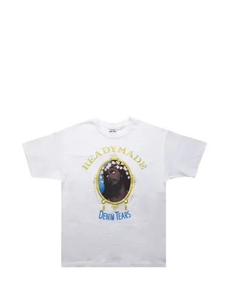 Tricou Denim Tears scurt alb