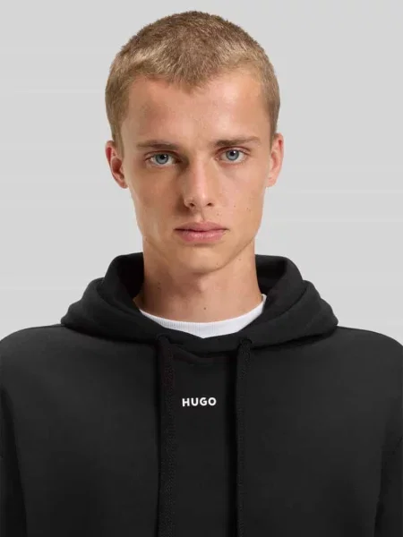 Dres z napisem z logo w dwuczęściowym zestawie Hugo czarny