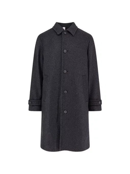 Palton Hevo cu model herringbone gri