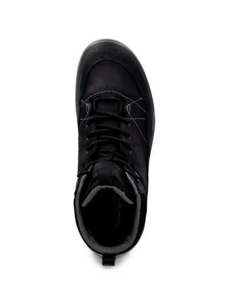 Botine Ecco cu șireturi din piele negru