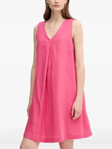 Rochie mini Benetton cu decolteu în V roz