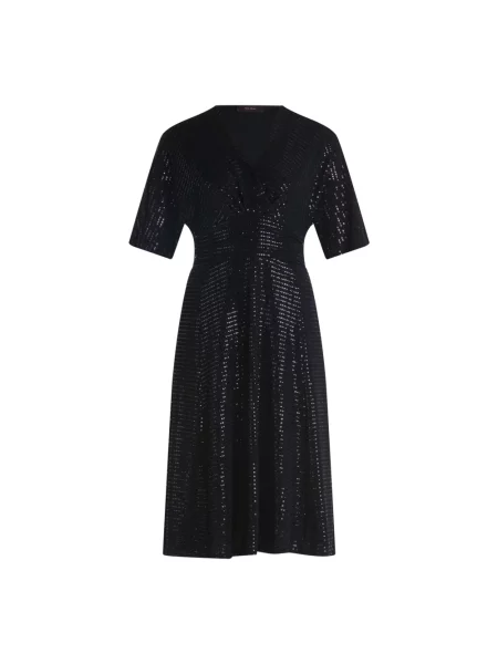 Vera Mont Sukienka Koktajlowa Z Cekinami schwarz czarna