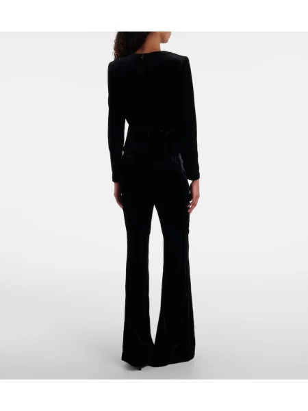 Top Roland Mouret de catifea negru