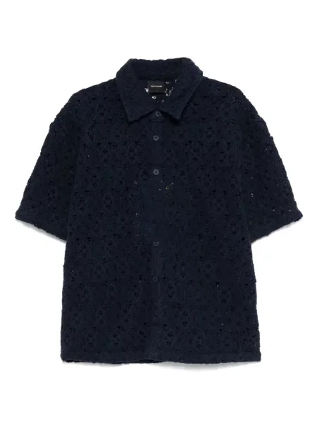 Krajková košile Daily Paper modrá