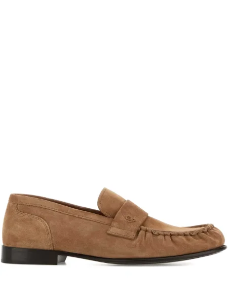 Pantofi loafer Jimmy Choo din piele de căprioară maro