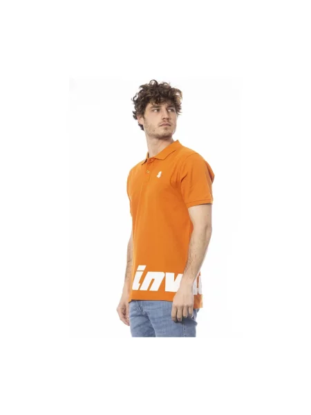 Koszulka polo Invicta z krótkim rękawem pomarańczowa