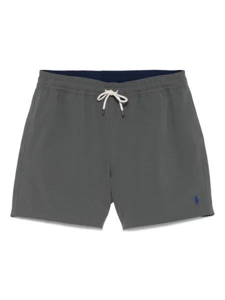 Costum de baie Polo Ralph Lauren de costum cu dungi tricotate gri