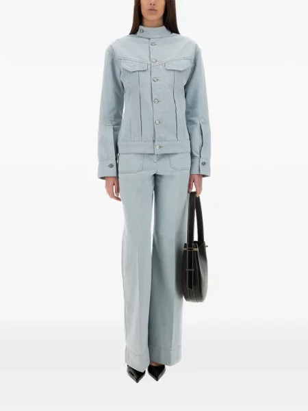 Široké džínsy Victoria Beckham modrá