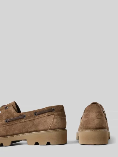 Mokasyny skórzane z profilowaną podeszwą Joop! Shoes beżowe