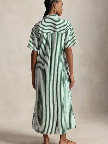 Polo Ralph Lauren rochie tip cămașă cu in verde