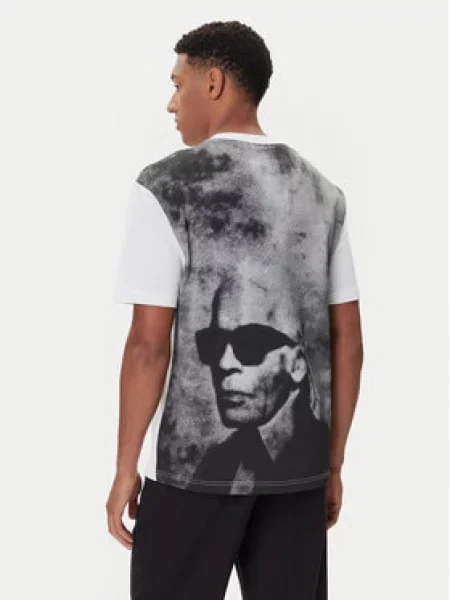 KARL LAGERFELD JEANS Tričko šedá / černá bílá