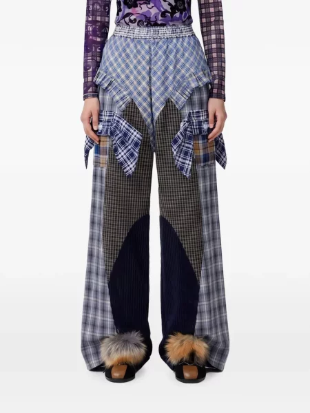 Pantaloni palazzo Chopova Lowena albastru