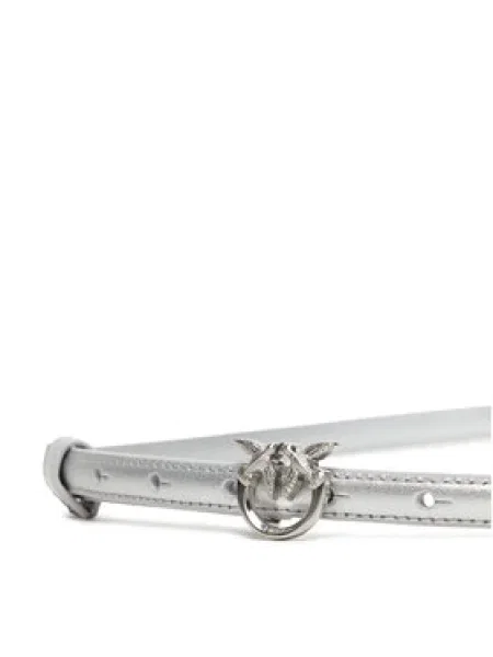PINKO Dámsky opasok Love Berry H1 Belt AI Strieborná