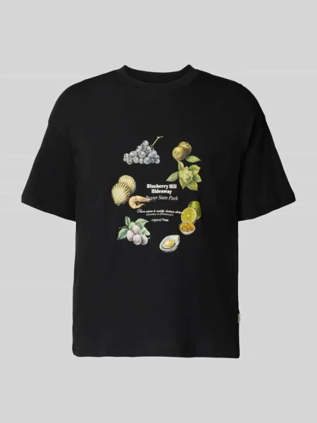 T-shirt z okrągłym dekoltem Jack & Jones czarna