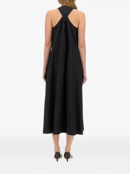 Rochie Aspesi din poplin cu gât halter negru