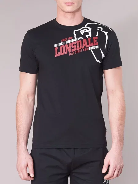 LONSDALE Tričko WALKLEY' černá