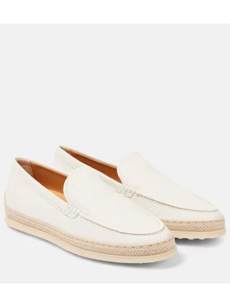 Usnjene loaferke Tod's bela