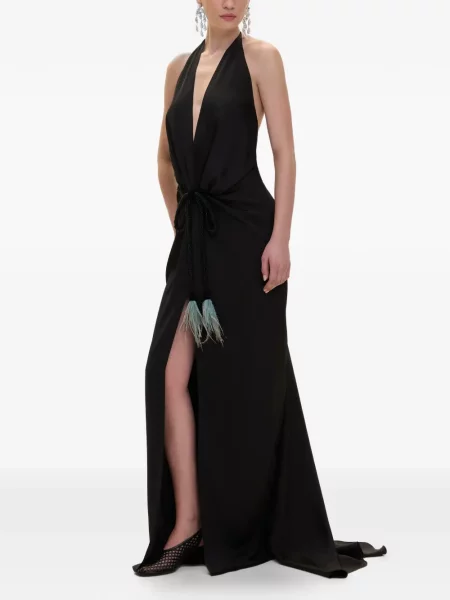 Tollas halter nyakú ruha V:pm Atelier fekete
