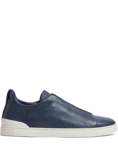 Sneakerși Zegna din piele albastru