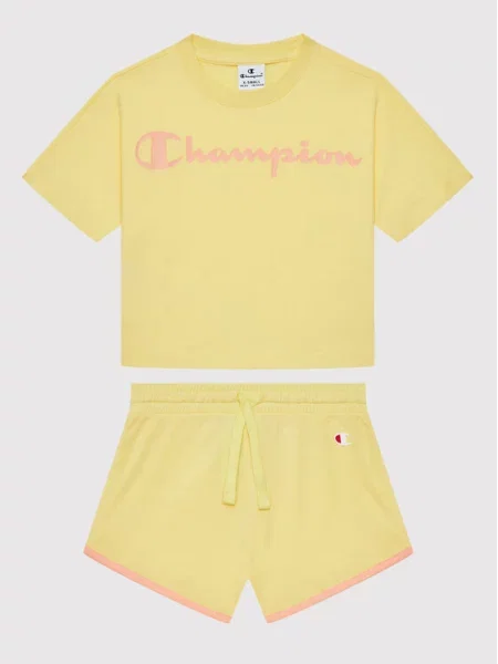 Champion Set majica sportske kratke hlače Custom Fit žuta