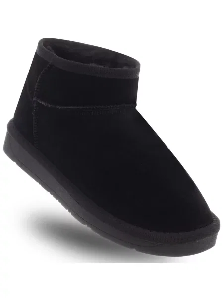 Botine Solo Soprani Couture din piele negru