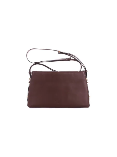 Pinko crossbody kabelka dámska kožená hnedá