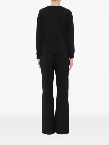 Pulover Lanvin cu broderie din jerseu negru