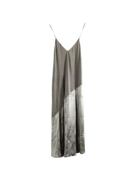 Sukienka maxi Mutedance w kwiatki żakardowa garniturowa szara