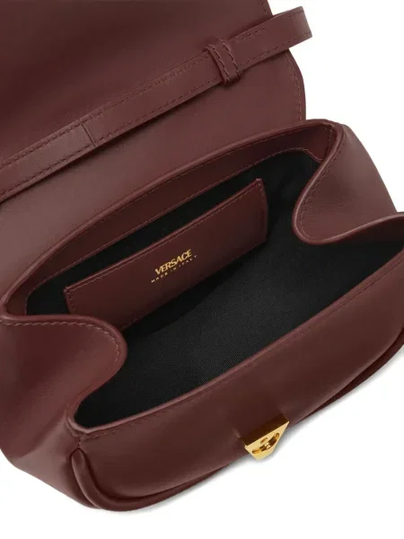 Geanta de piele Versace Virtus din piele roșu